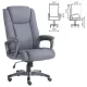 Кресло руководителя PREMIUM Solid HD-005, нагрузка до 180 кг, ткань, серое. Фото товара с разных ракурсов.