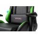Кресло игровое геймерское Бюрократ VIKING 5 AERO LGREEN черный/салатовый искусственная кожа. Фото товара с разных ракурсов.
