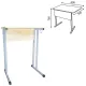 Стол-парта 1-местный нерегулируемый "Умник", 600х500х760 мм, рост 6, серый каркас, ЛДСП клён. Фото товара с разных ракурсов.